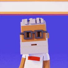 a cartoon character with a beard and sunglasses on