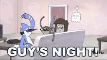 Regular Show Guys Night GIF - Regular Show Guys Night Mordecai GIFs
