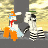 a screenshot of a video game shows a character named egg standing next to another character