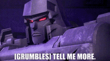 Transformers Megatron GIF - Transformers Megatron Tell Me More GIFs