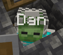 a screenshot of a minecraft game shows a zombie and the word clean