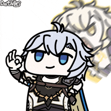 a cartoon drawing of a boy giving the ok sign