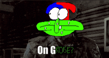a pixelated image of a man with the words on grose written below him