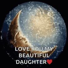 Love You My Beautiful Daughter Heart GIF