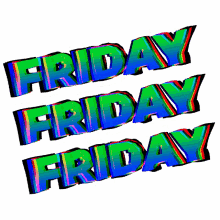 friday tgif weekend text animated text