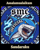 a picture of a shark that says smc official on it