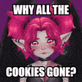 why all the cookies gone is written on a poster