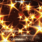 a bunch of stars are shining on a dark background