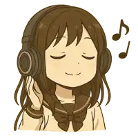 a girl wearing headphones with her eyes closed