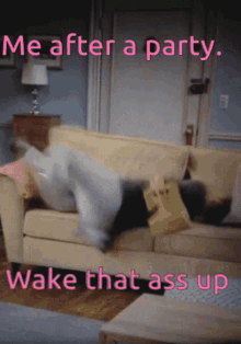 drunk woke up on someones couch party sleep me after a party