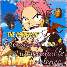 the power of friendship and unspokeable violence is written on a picture