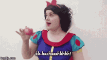 snow white singing happy excited