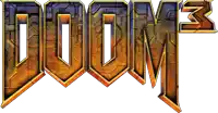 a logo for the video game doom 3 is shown