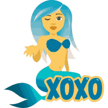 xoxo mermaid life joypixels hugs and kisses muah