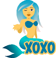 Xoxo Mermaid Life Sticker - Xoxo Mermaid Life Joypixels Stickers