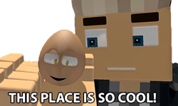 This Place Is So Cool Egg Sticker - This Place Is So Cool Egg Happy Stickers
