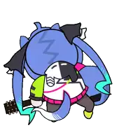 a cartoon drawing of a horse holding a guitar with a white background