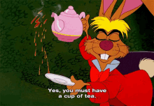 aliceinwonderland tea cup of tea rabbit