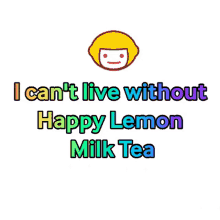 Happy Lemon Happy Lemon Milk Tea GIF - Happy Lemon Happy Lemon Milk Tea Blink GIFs