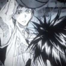 a black and white drawing of a man holding a basketball and a woman with long hair .
