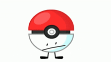 a cartoon pokemon ball with a paper that says die on it