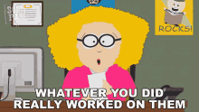 Whatever You Did Really Worked On Them Principal Victoria GIF - Whatever You Did Really Worked On Them Principal Victoria South Park GIFs