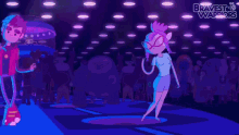 a cartoon of a boy and a girl dancing with the words bravest to warriors written on the bottom