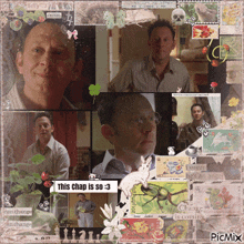 a collage of pictures of a man with the caption " this chap is so 3 "