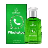 a bottle of john phillips whatsapp eau de perfume next to its box
