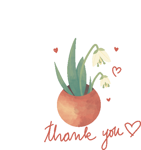 Thankyou Snowdrop Sticker - Thankyou Snowdrop Flowers Stickers
