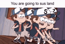 Sus Land Gravity Falls GIF - Sus Land Gravity Falls Cursed Meme GIFs