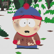 shaking in rage stan marsh south park s8e14 woodland critter christmas