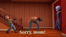 a cartoon scene with the words you are a test subject on the bottom