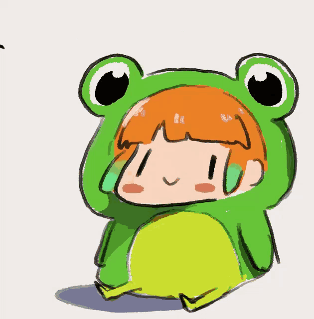 Cute Anime Girl Frogs Vinyl Sticker Adorable Animation - Temu