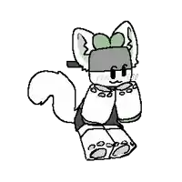 a pixel art drawing of a squirrel wearing a hat and glasses .