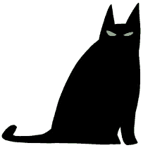 black cat sophiewetterich cateye sitting halloween
