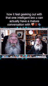a man with a beard is on a computer screen