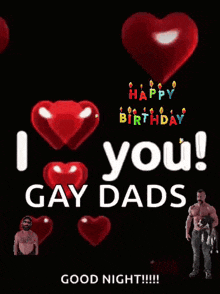 a birthday card for a gay dad that says i love you gay dads