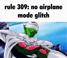 rule309 dragon ball z piccolo airplane mode