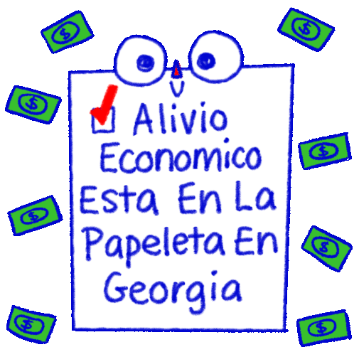 Alivio Economico Sticker - Alivio Economico Alivio Economico Esta En La Papeleta En Georgia Stickers