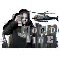 a man in a black hoodie holds a stack of money in front of a sign that says good time