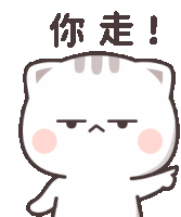 Cutie Cat Chan Allá You Go Sticker - Cutie Cat Chan Allá You Go Point Stickers