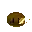 it is a pixel art of a cookie with a bite taken out of it .
