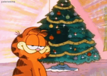 Garfield Christmas Tree GIF