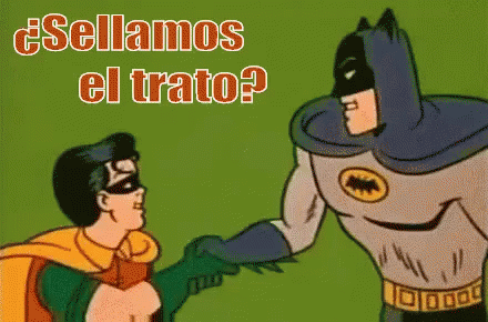 Batman Y Robin Se Dan Un Apretón De Manos GIF - Trato Trato Hecho Dar La  Mano - Discover & Share GIFs