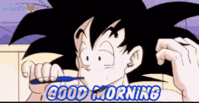 Goku Good Morning Bonjour GIF