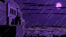 Purple Aesthetic Rain GIF