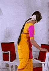 Man In Saree Men In Saree GIF - Man In Saree Men In Saree Man Yellow Saree GIFs