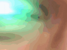 a painting of a swirl of green and brown