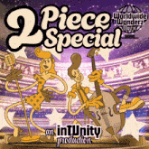 a poster for piece special shows a man and a woman singing and playing instruments